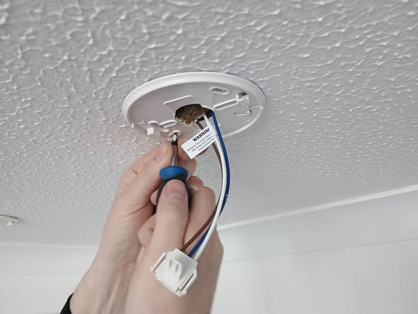 Fire alarm wiring during a safety and compliance support job
