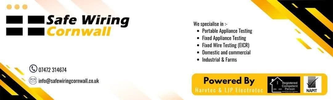 Safe Wiring Cornwall branding artwork